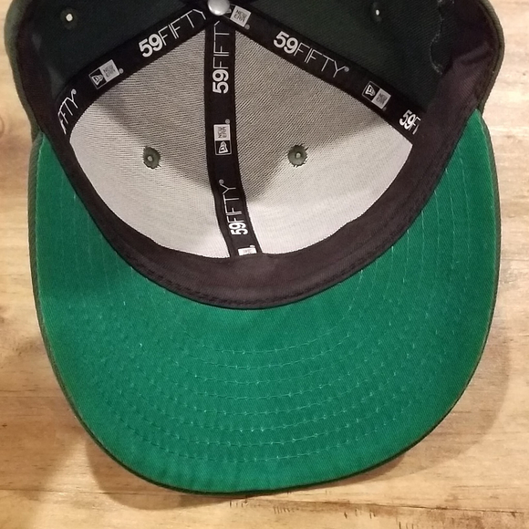 The Hundreds New Era Hat Size 7 1/8 Green White Blondie Beach Logo Fitted - Picture 7 of 12